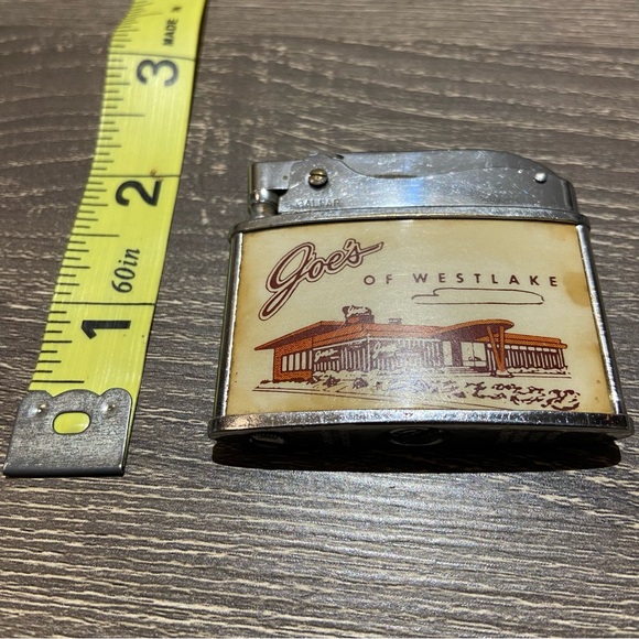 VINTAGE GALPAR FLAT AD LIGHTER Joe’s Of Westlake 2” - Picture 8 of 9